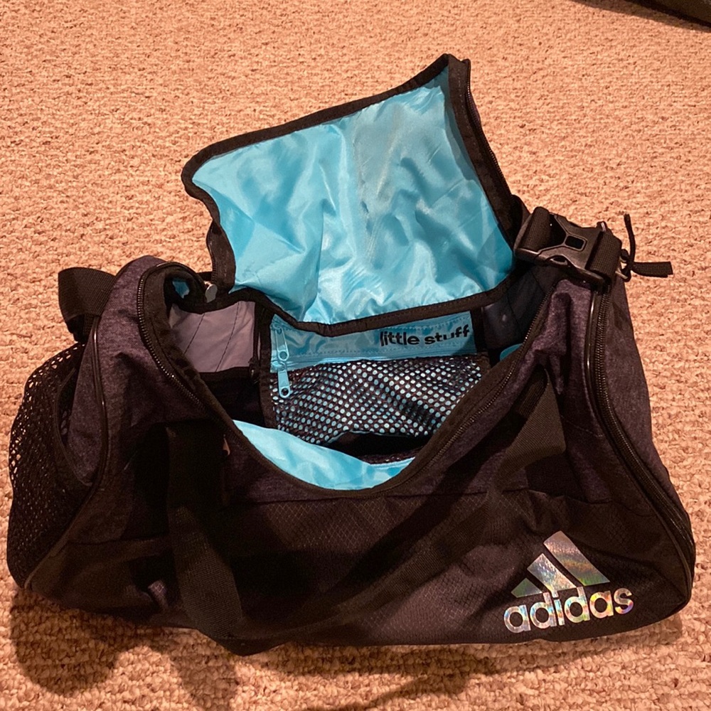 adidas black duffel bag